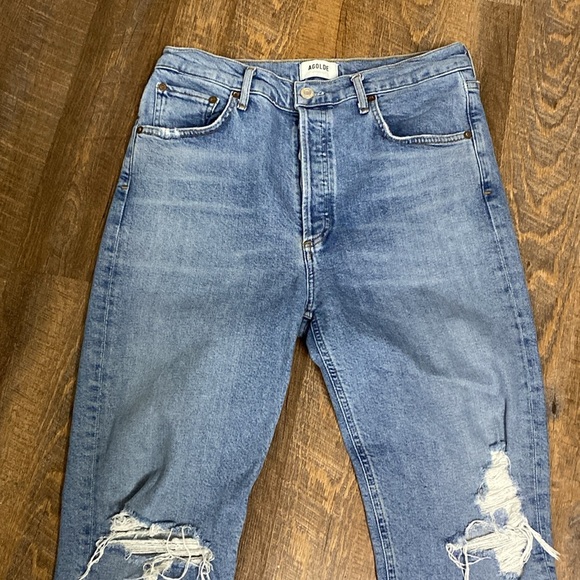 AGOLDE Button Fly, High Waisted, straight leg stretch Jeans SZ 30 - Picture 2 of 10